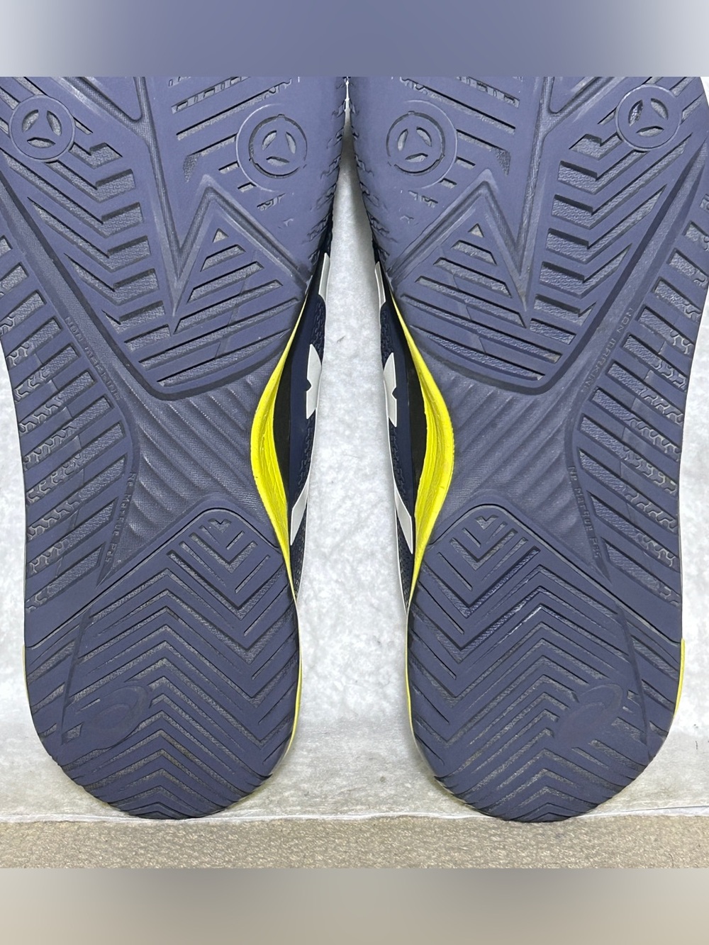 Asics Mens Blue/Yellow GEL-Resolution 8 Tennis Athletic Sneakers Shoes SZ 12 - Picture 10 of 11